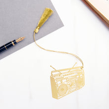 Load image into Gallery viewer, Retro Boombox Metal Bookmark