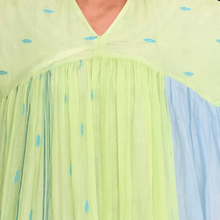 Load image into Gallery viewer, Curved Gather Dress Neon Green
