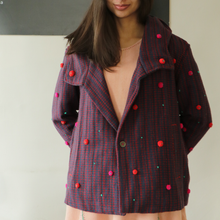 Load image into Gallery viewer, Blue Red polka jacket

