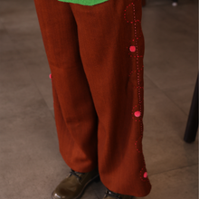 Load image into Gallery viewer, Brown Pants Pink Dots
