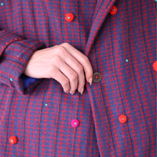 Load image into Gallery viewer, Blue Red polka jacket
