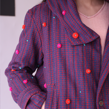 Load image into Gallery viewer, Blue Red polka jacket
