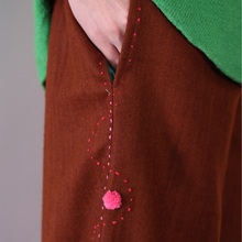 Load image into Gallery viewer, Brown Pants Pink Dots
