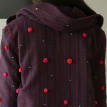 Load image into Gallery viewer, Blue Red polka jacket
