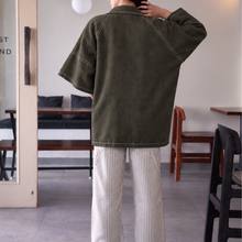 Load image into Gallery viewer, Olive Coat Colar shirt

