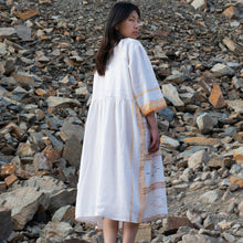 Load image into Gallery viewer, Offwhite Pintuck Gather Dress
