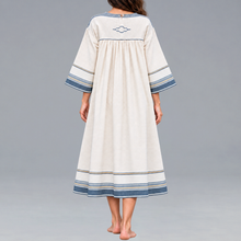 Load image into Gallery viewer, Off White Mango Pleated Bodies Dress
