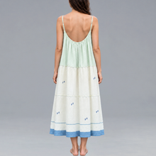 Load image into Gallery viewer, Tiered Slip Dress Pastel Green

