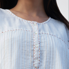 Load image into Gallery viewer, Offwhite Pintuck Gather Dress

