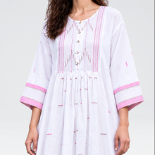 Load image into Gallery viewer, Centre Joint Gather Dress White
