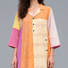 Load image into Gallery viewer, Assorted Patch work Orange Dress
