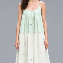 Load image into Gallery viewer, Tiered Slip Dress Pastel Green
