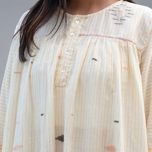 Load image into Gallery viewer, Peasant Long Dress Offwhite Ocre
