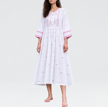 Load image into Gallery viewer, Centre Joint Gather Dress White
