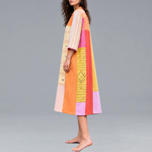 Load image into Gallery viewer, Assorted Patch work Orange Dress
