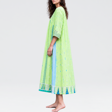 Load image into Gallery viewer, Curved Gather Dress Neon Green
